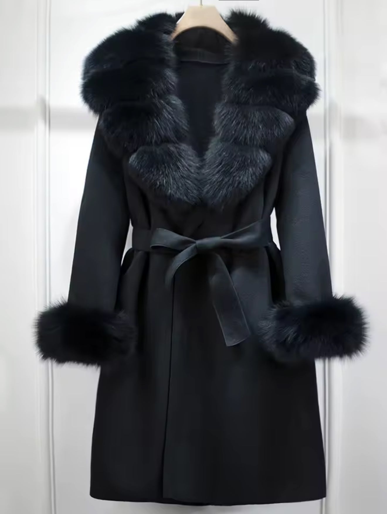 Long Coat with Fox Fur