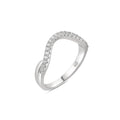 Elegant Sterling Silver CZ Vine Wedding Bands for Her