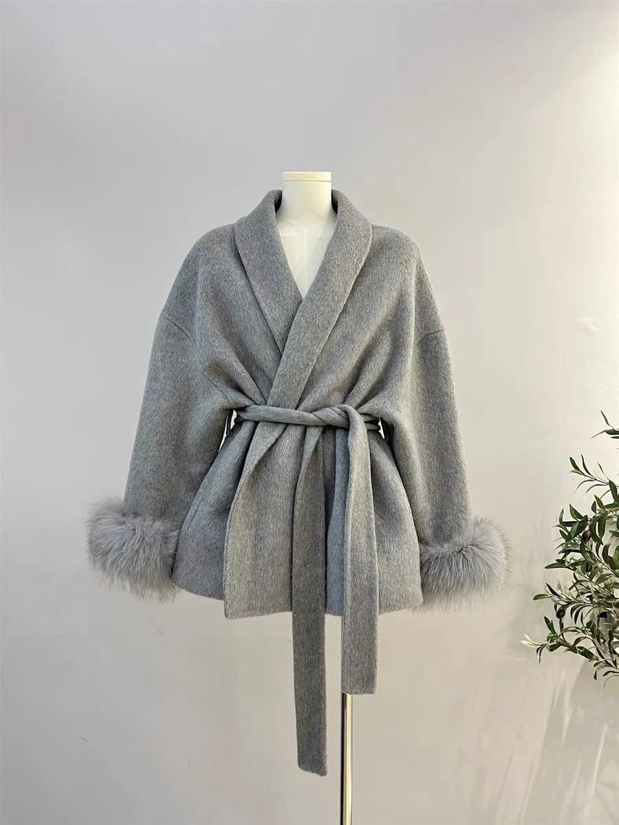 Casual Elegant Soft Loose Lapels Solid Coats