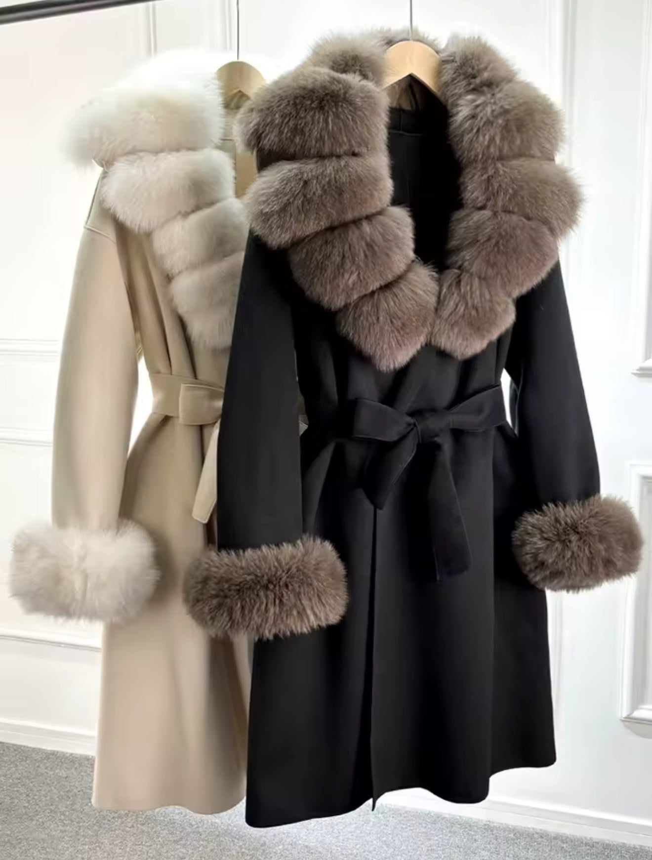 Long Coat with Fox Fur