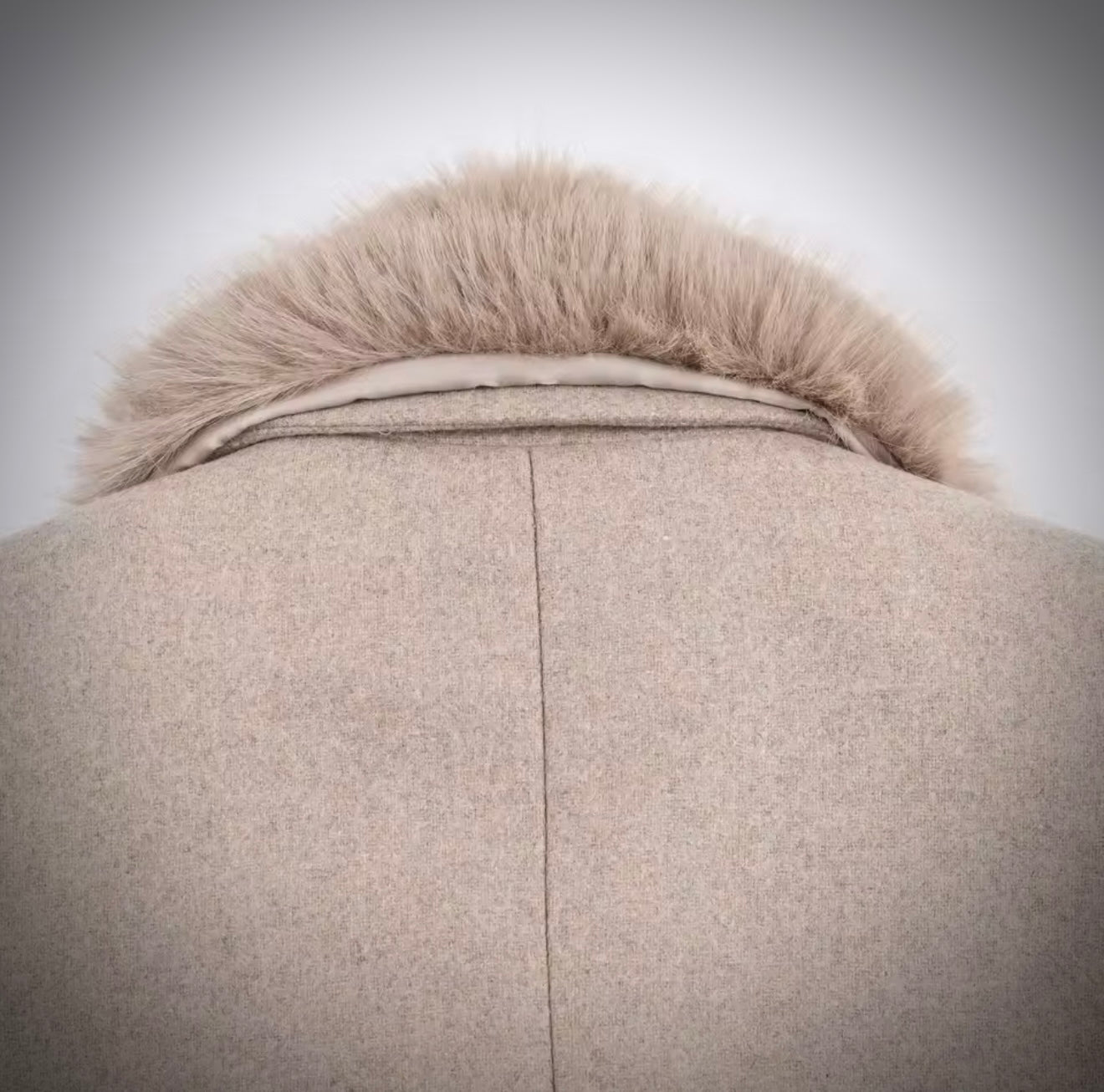 Women's Belt Warm Fur Collar Coat Flip Collar Pocket Button Decoration Autumn/Winter New Women's Wear