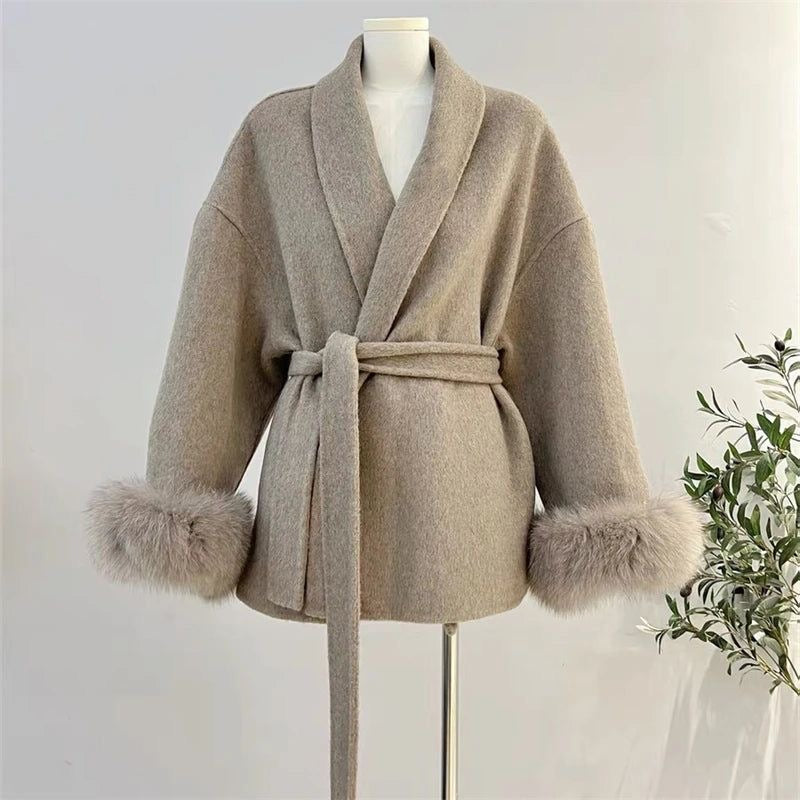 Casual Elegant Soft Loose Lapels Solid Coats