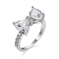 Elegant Zircon Bow Ring