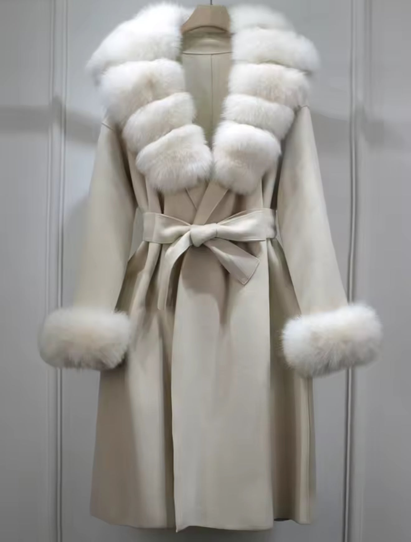 Long Coat with Fox Fur