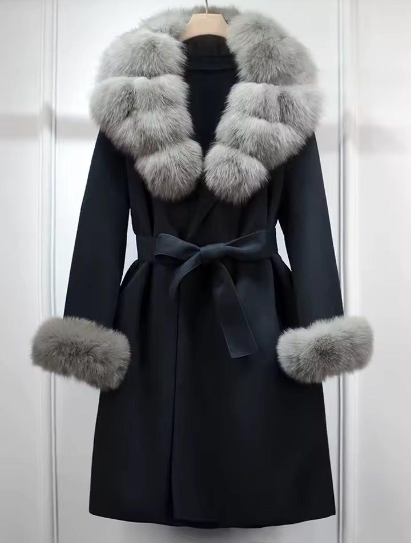 Long Coat with Fox Fur