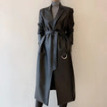 Classic Leather Look Trench Coat