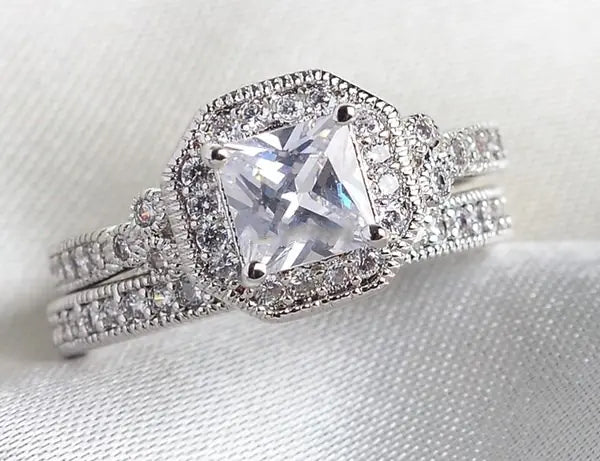 Elegant Moissanite Ring Set