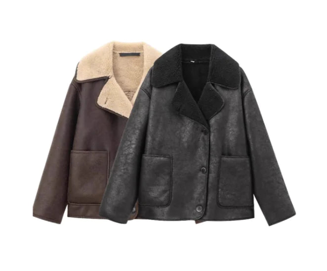 Classic Fur Lapel Blazer