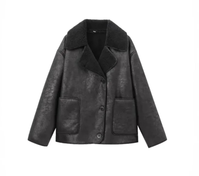 Classic Fur Lapel Blazer