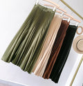 Elegant Satin Pleated Midi Skirt for Women