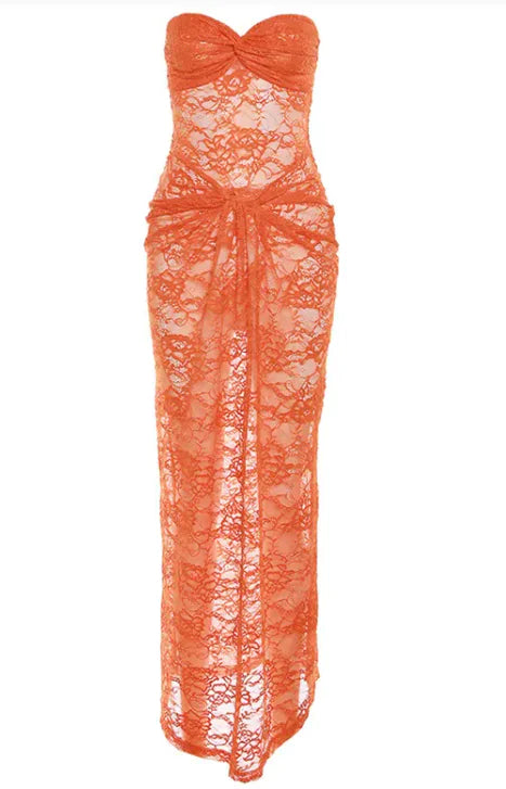 Chic Lace Envelope Dress