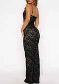 Lace Detail Slim Maxi Dress