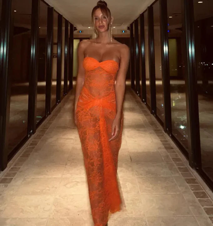 Chic Lace Envelope Dress