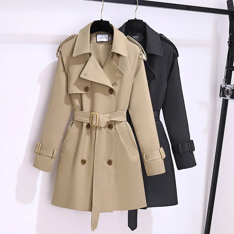 Khaki Short Trench Coat