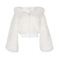 Chic Cropped Faux Fur Jacket