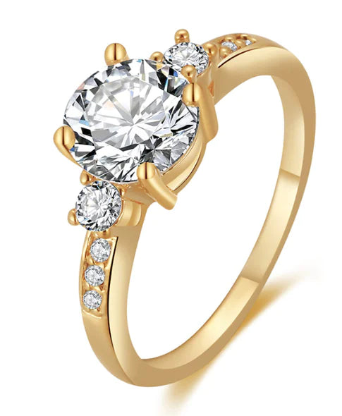 Elegant White Zircon Designer Ring