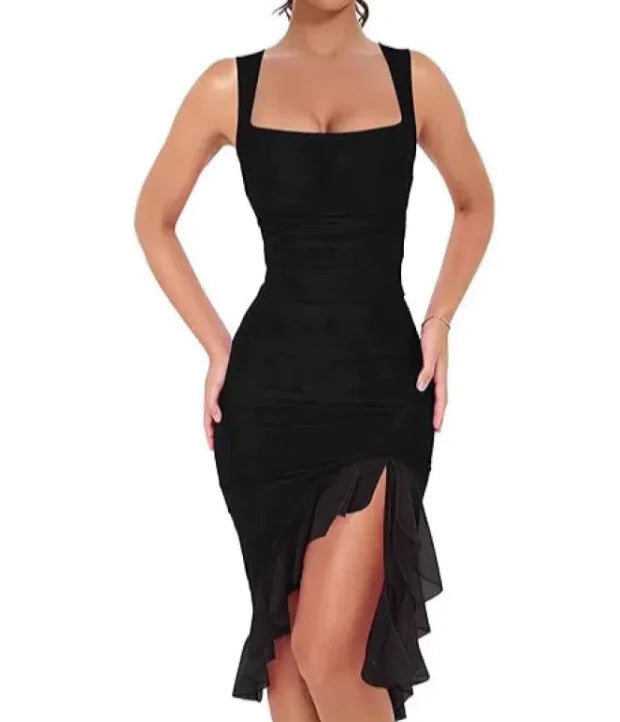 Stylish Slim-Fit Mesh Dress